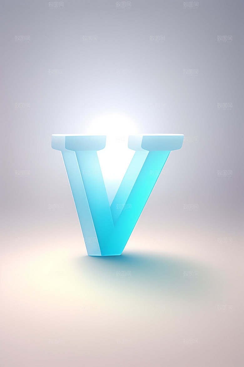 磨砂玻璃字母彩色立体艺术字