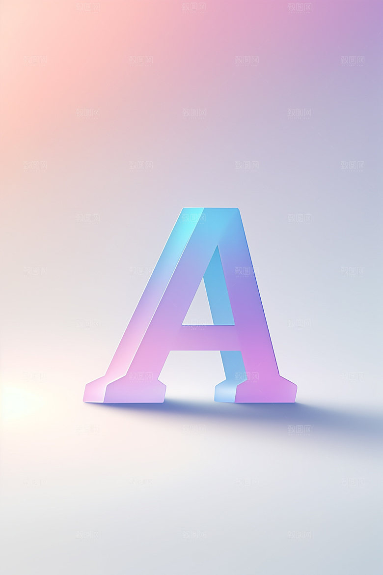 磨砂玻璃字母立体通透艺术字