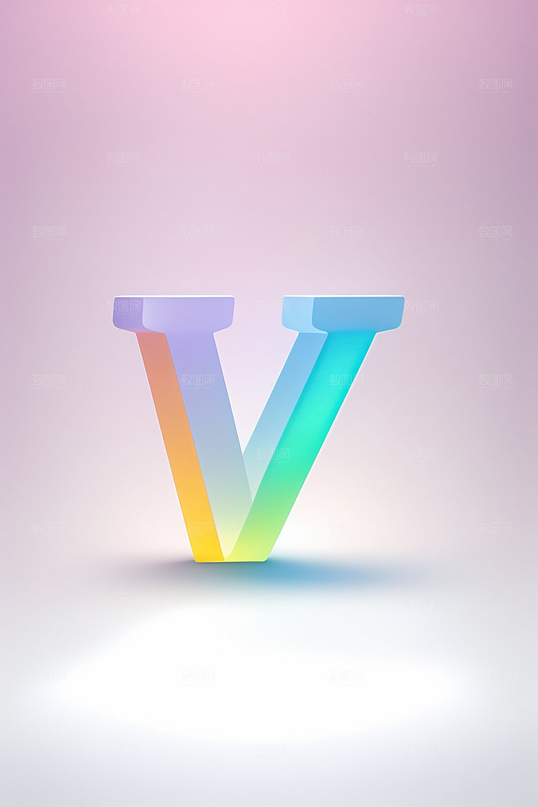 磨砂玻璃字母3D通透艺术字