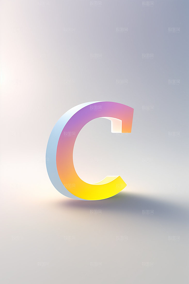 磨砂玻璃字母立体3D艺术字