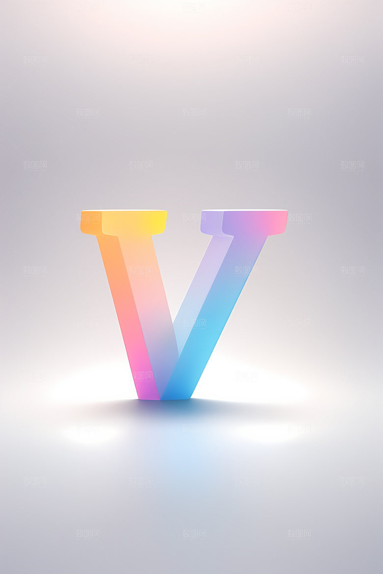 磨砂玻璃字母质感玻璃艺术字