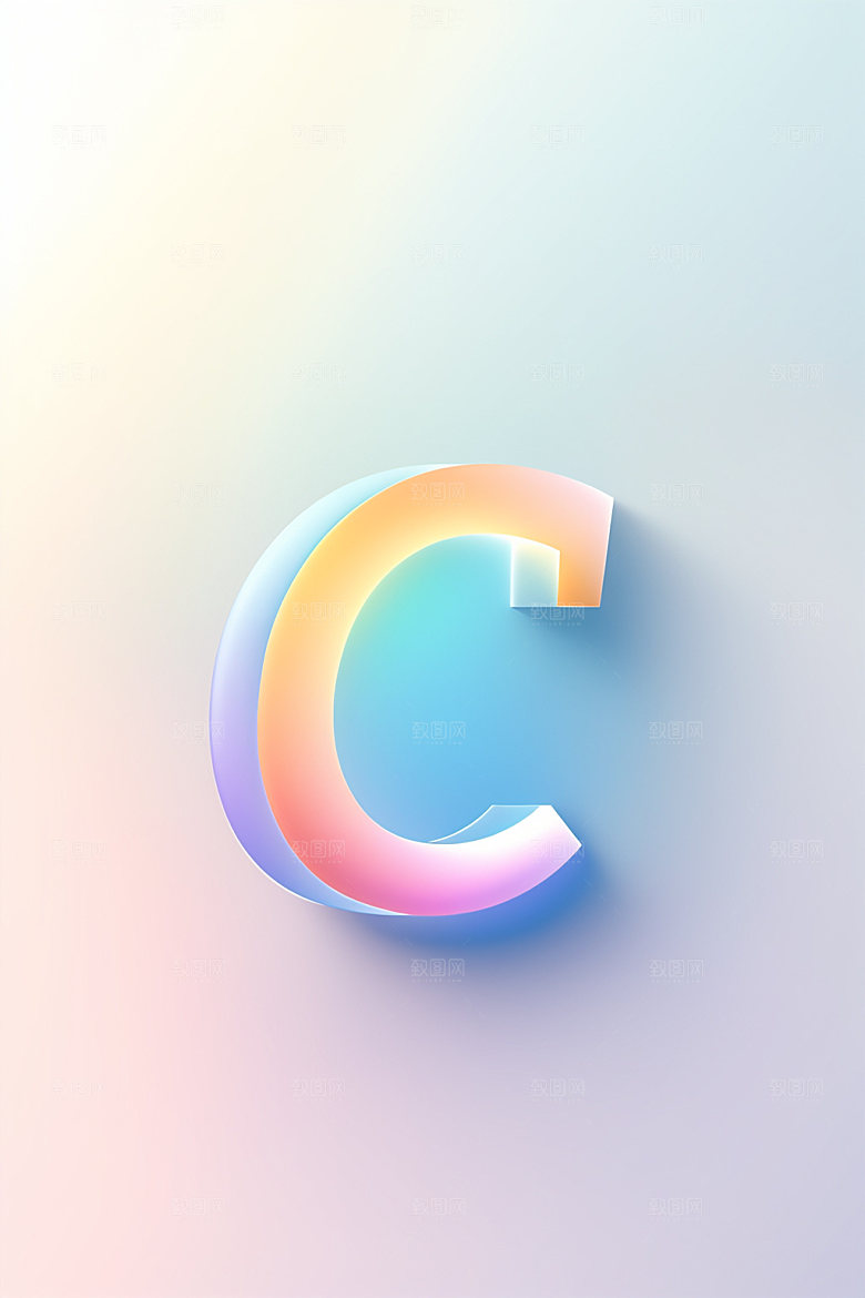 磨砂玻璃字母英文创意艺术字