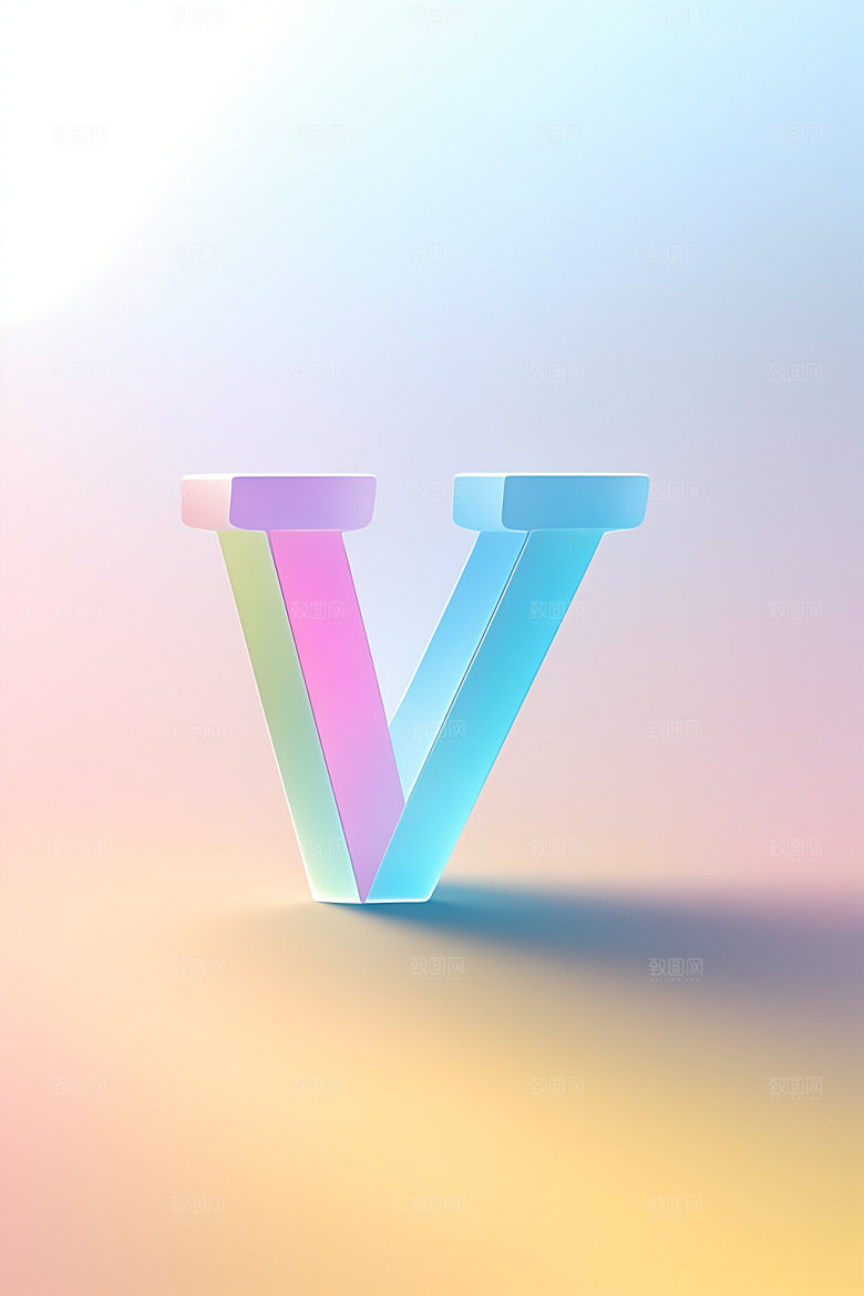磨砂玻璃字母创意通透艺术字