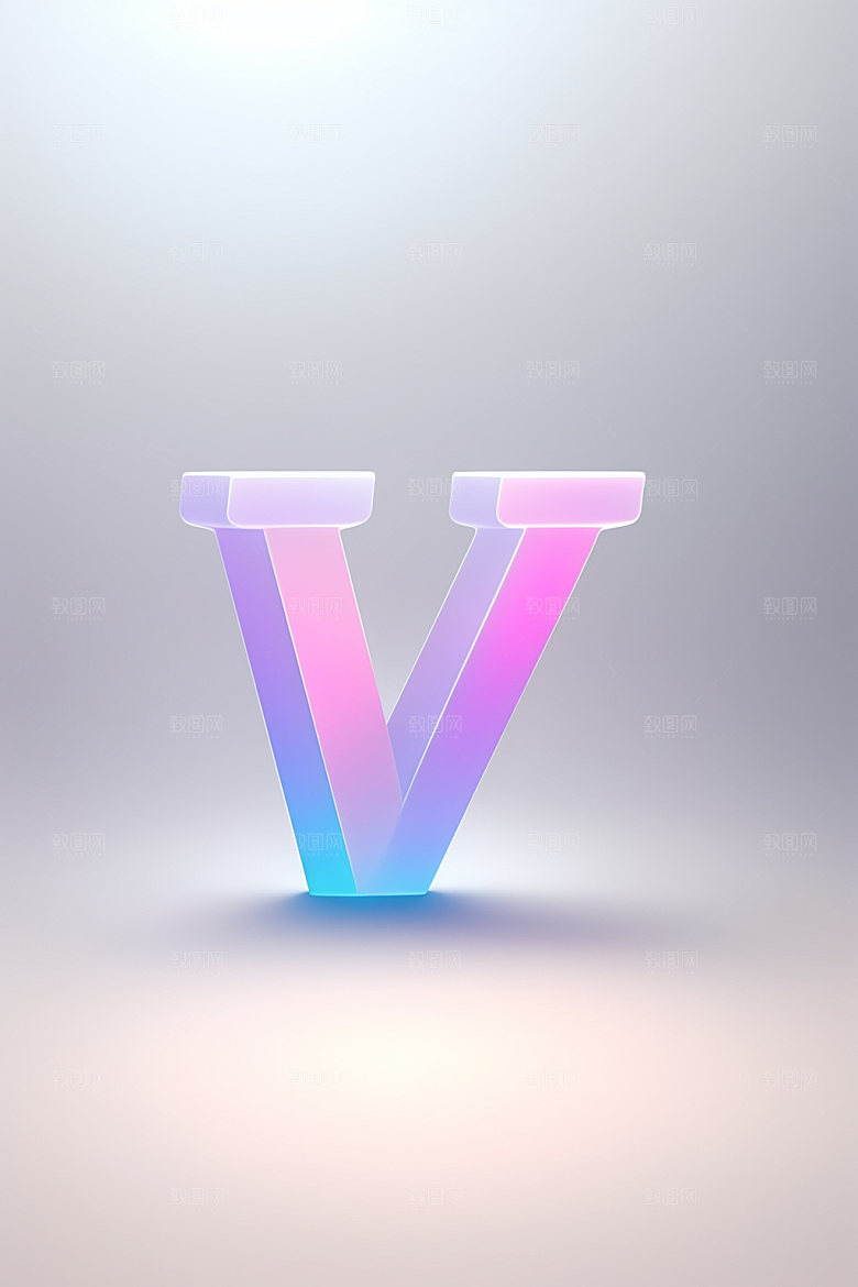 磨砂玻璃字母英文彩色艺术字