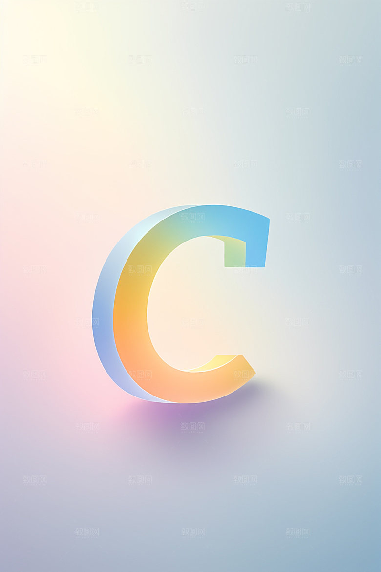磨砂玻璃字母清爽创意艺术字