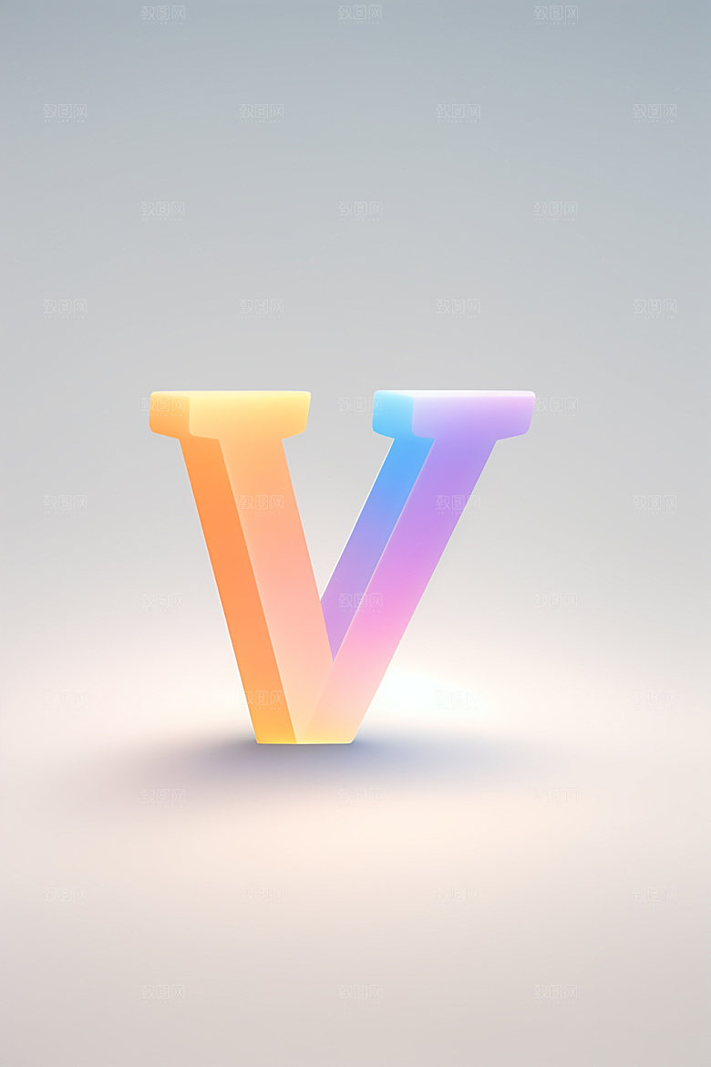 磨砂玻璃字母时尚质感艺术字