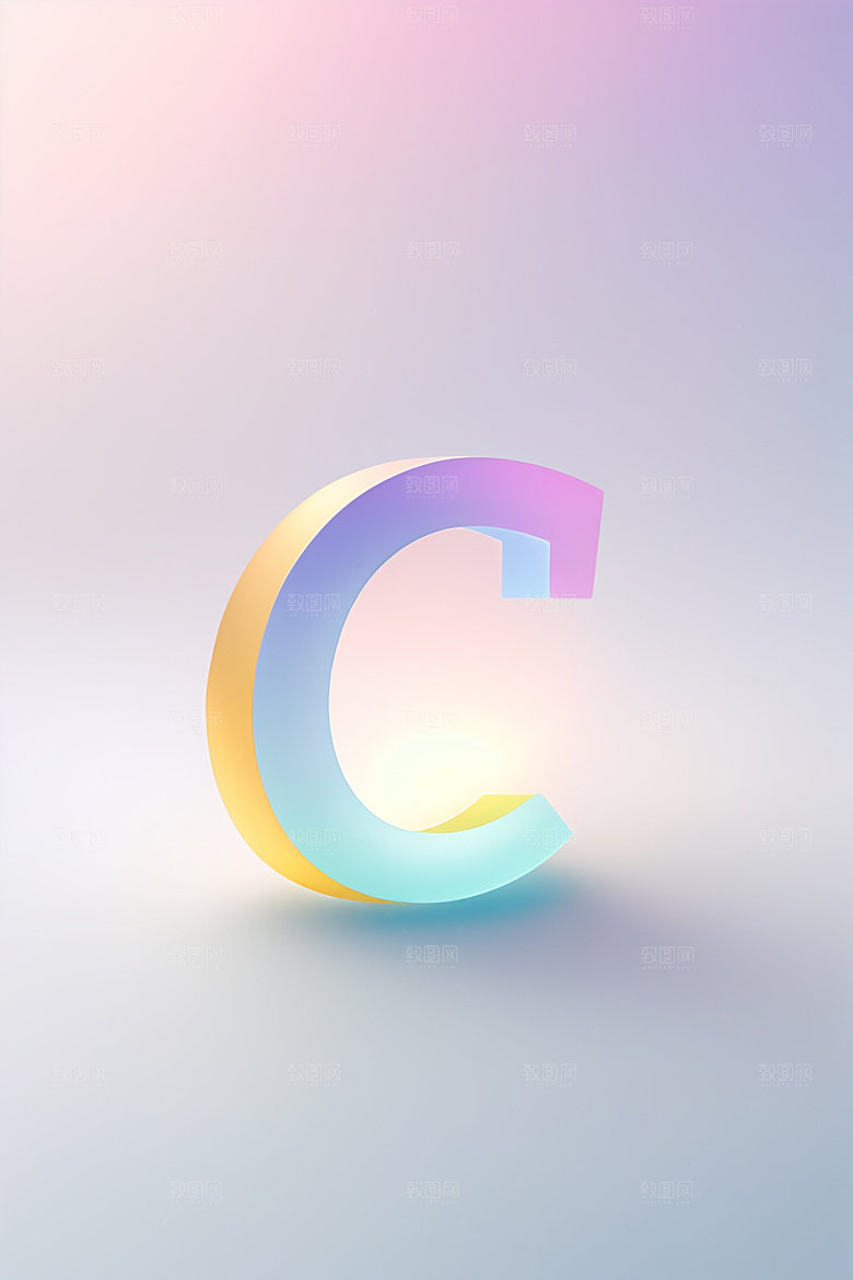 磨砂玻璃字母通透3D艺术字