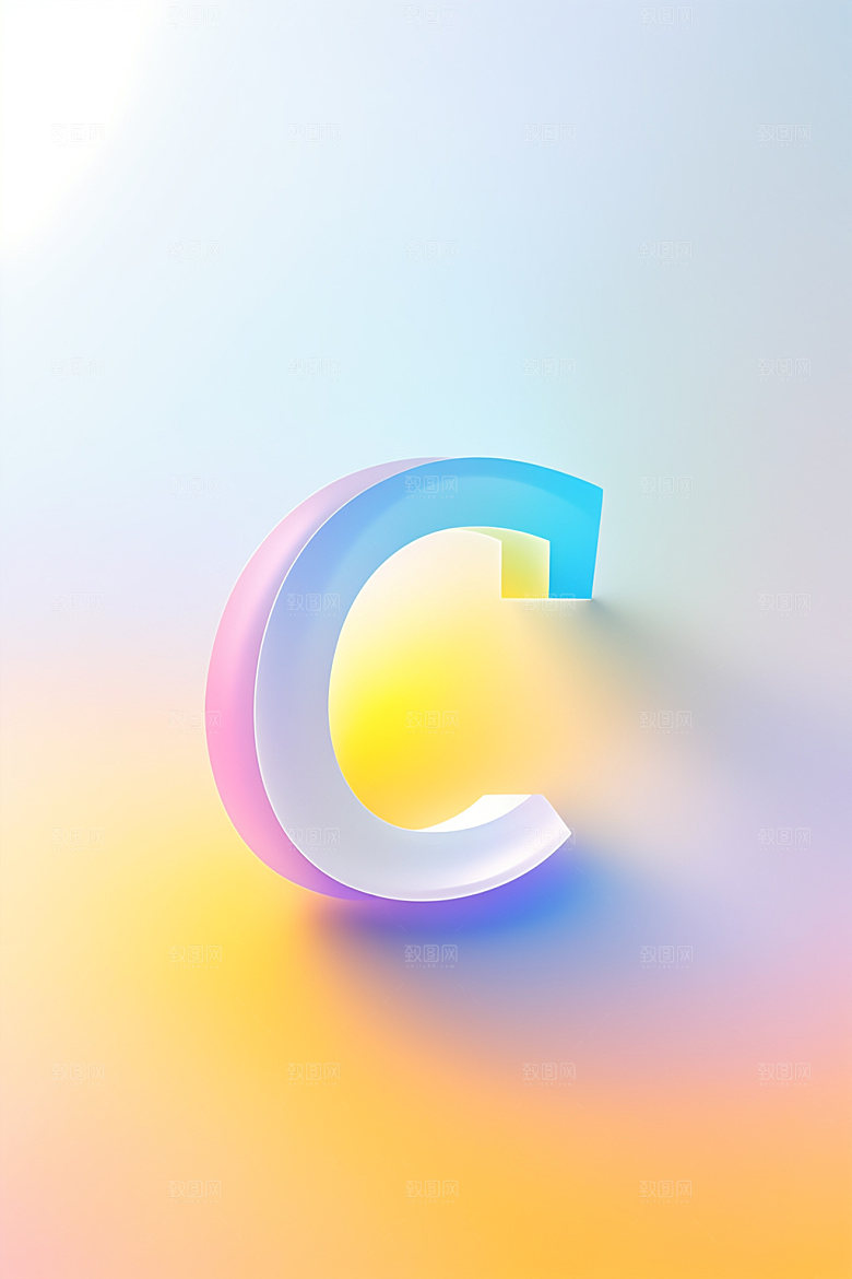 磨砂玻璃字母创意立体艺术字