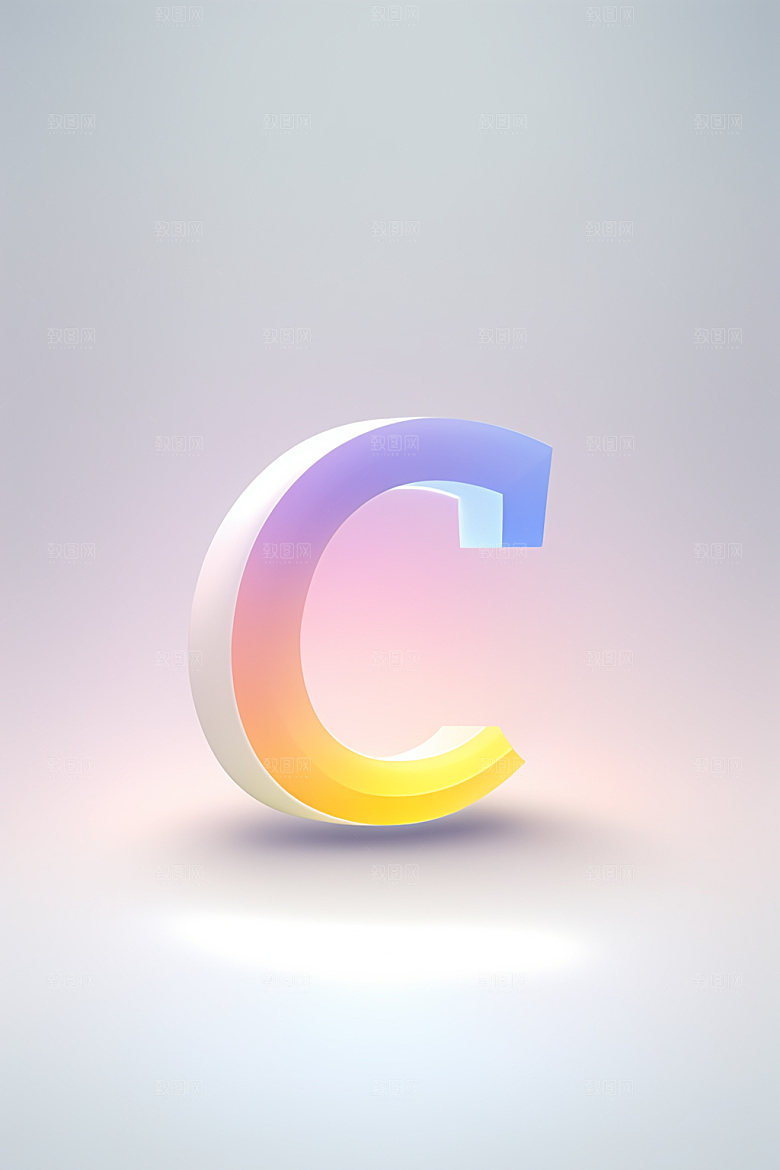 磨砂玻璃字母质感清爽艺术字