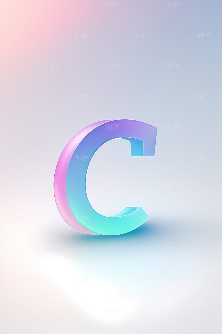 磨砂玻璃字母通透3D艺术字