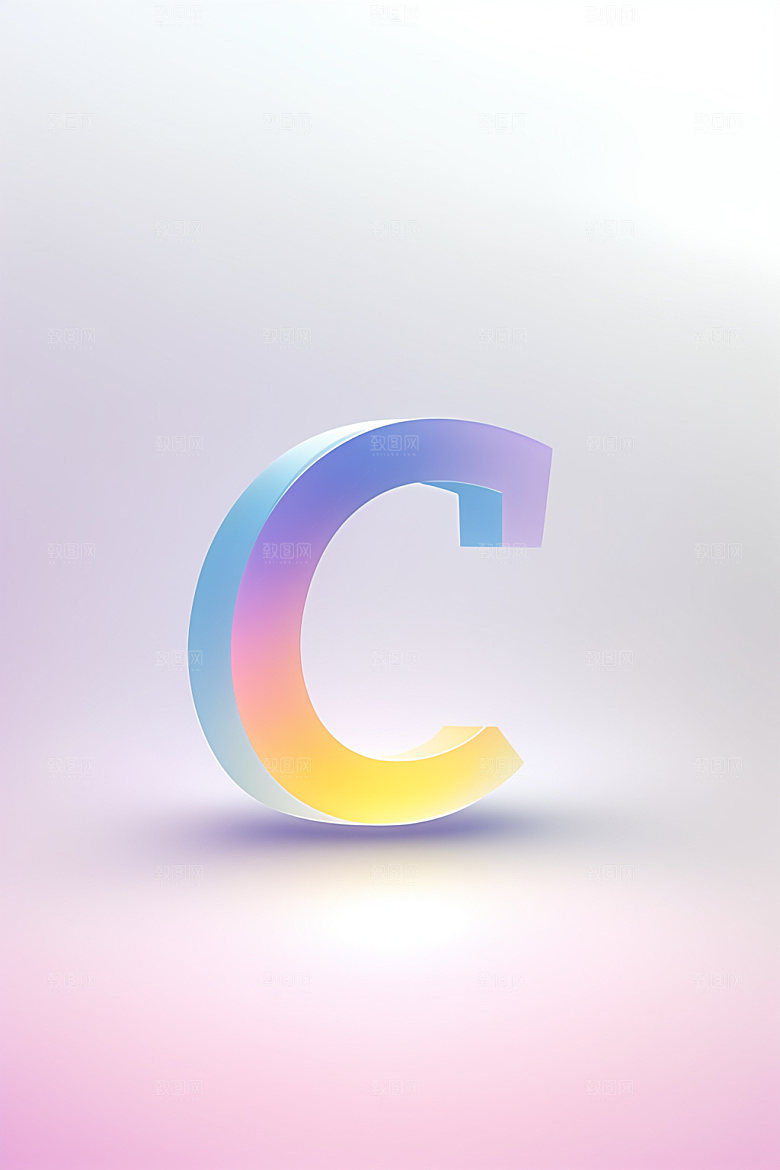 磨砂玻璃字母彩色英文艺术字