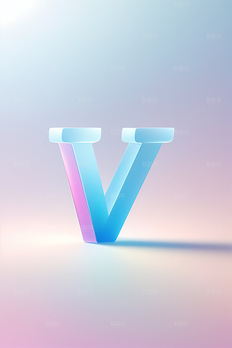 磨砂玻璃字母3D立体艺术字