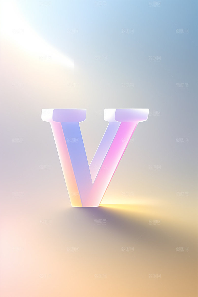 磨砂玻璃字母立体创意艺术字