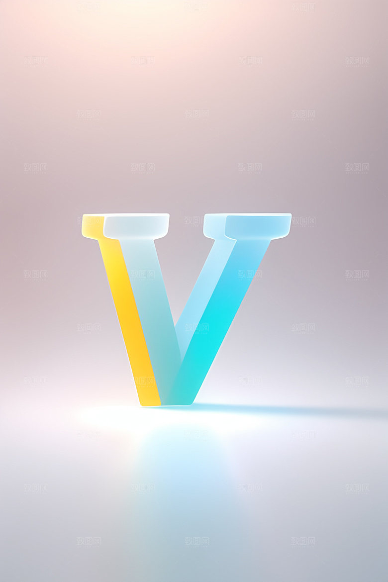 磨砂玻璃字母时尚通透艺术字