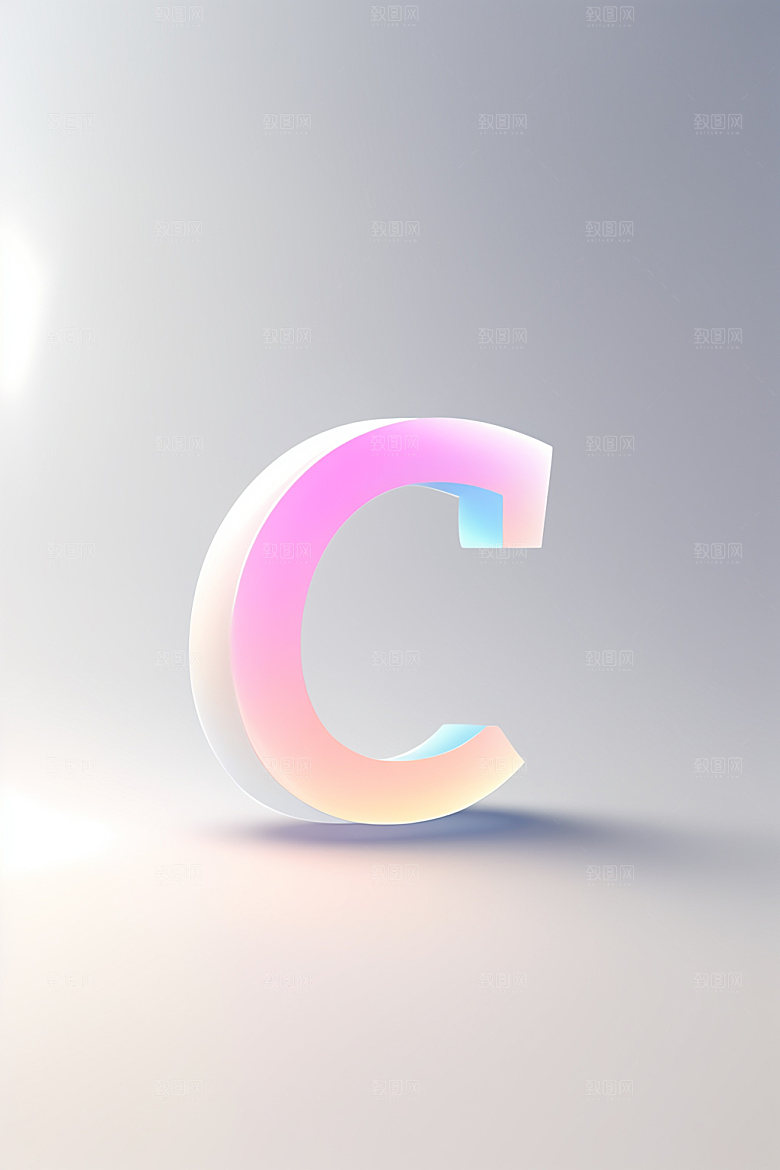 磨砂玻璃字母通透英文艺术字