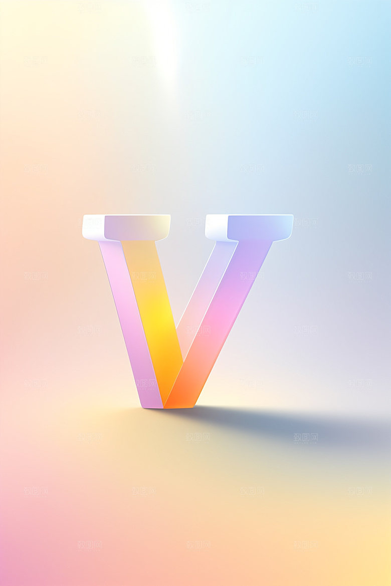 磨砂玻璃字母3D时尚艺术字