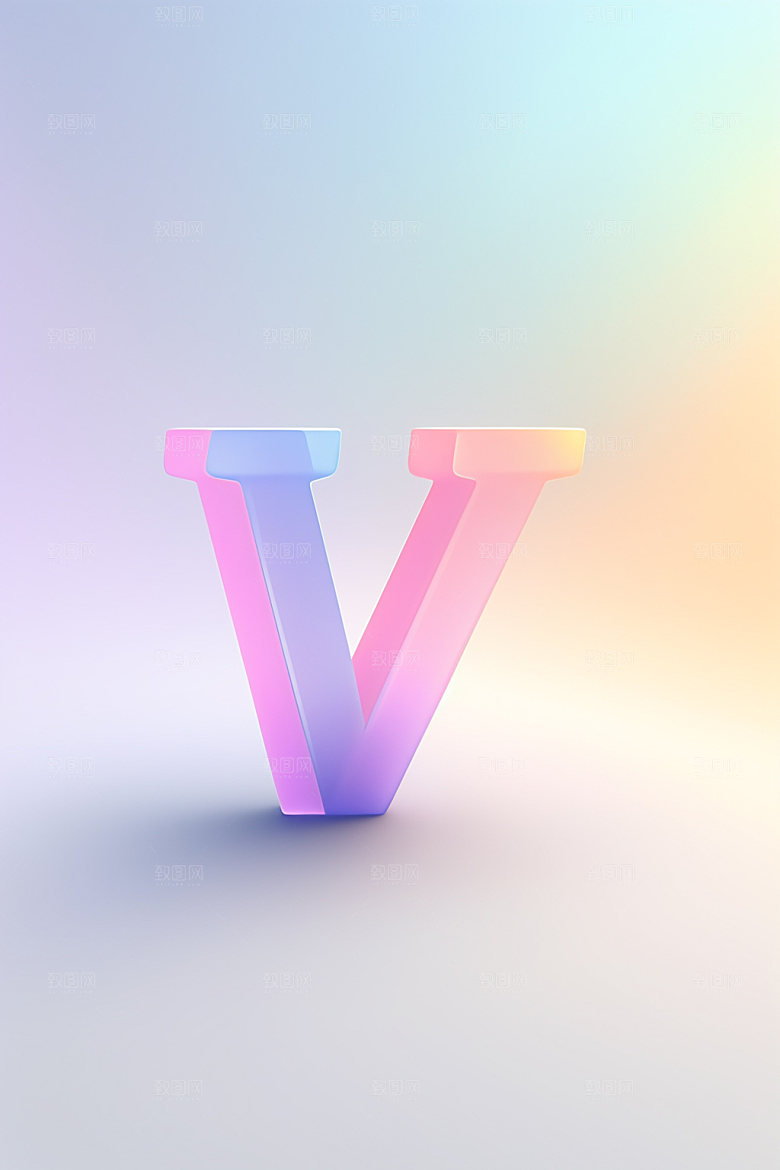 磨砂玻璃字母3D英文艺术字