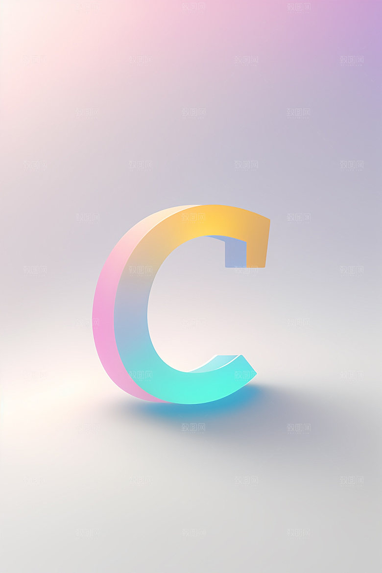 磨砂玻璃字母通透彩色艺术字