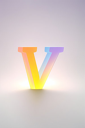 磨砂玻璃字母清爽英文艺术字