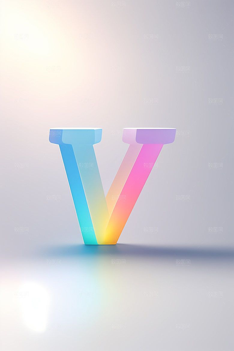 磨砂玻璃字母立体创意艺术字