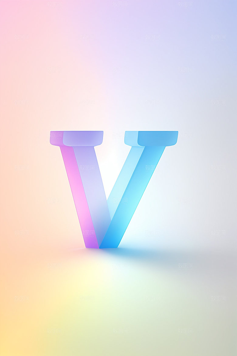 磨砂玻璃字母3D立体艺术字