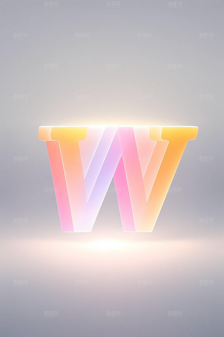 磨砂玻璃字母立体英文艺术字