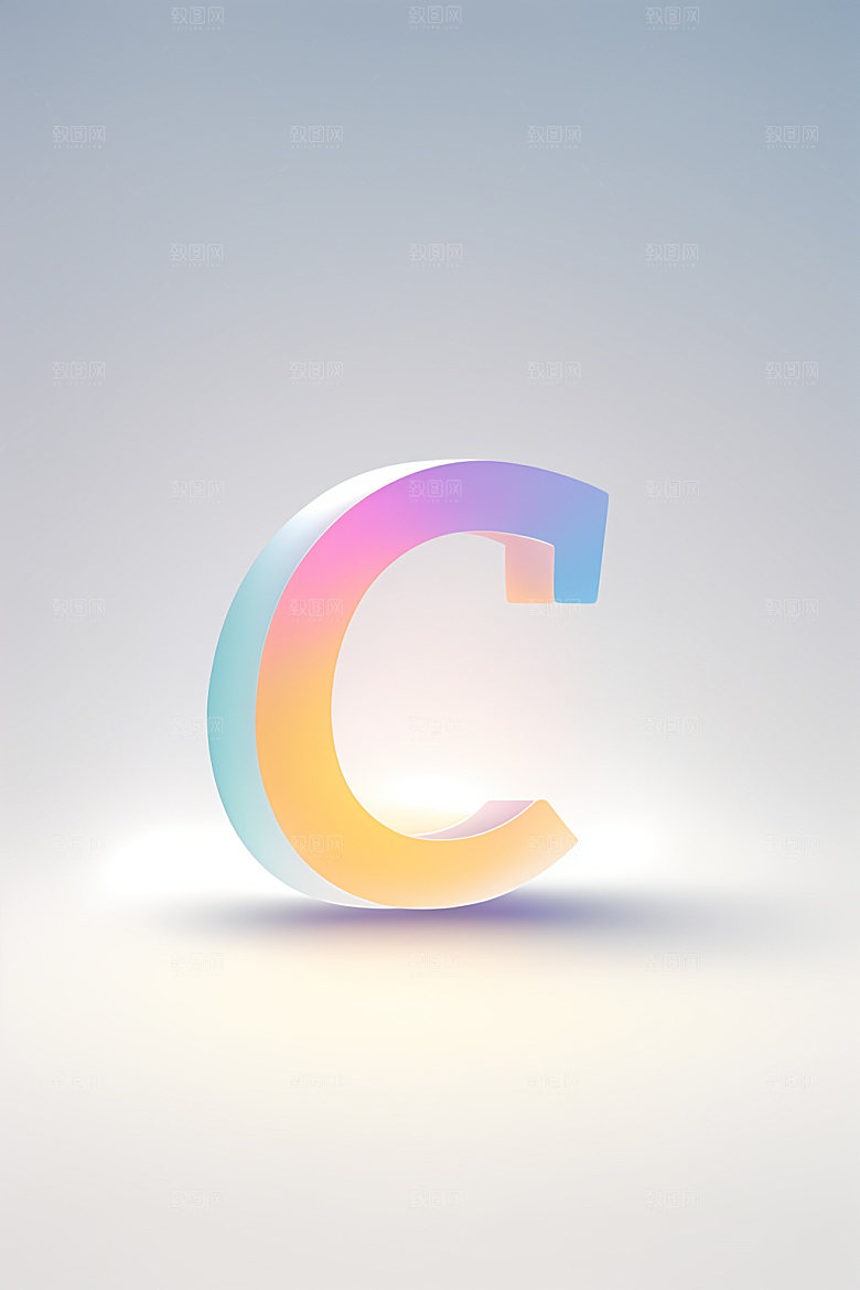 磨砂玻璃字母立体清爽艺术字