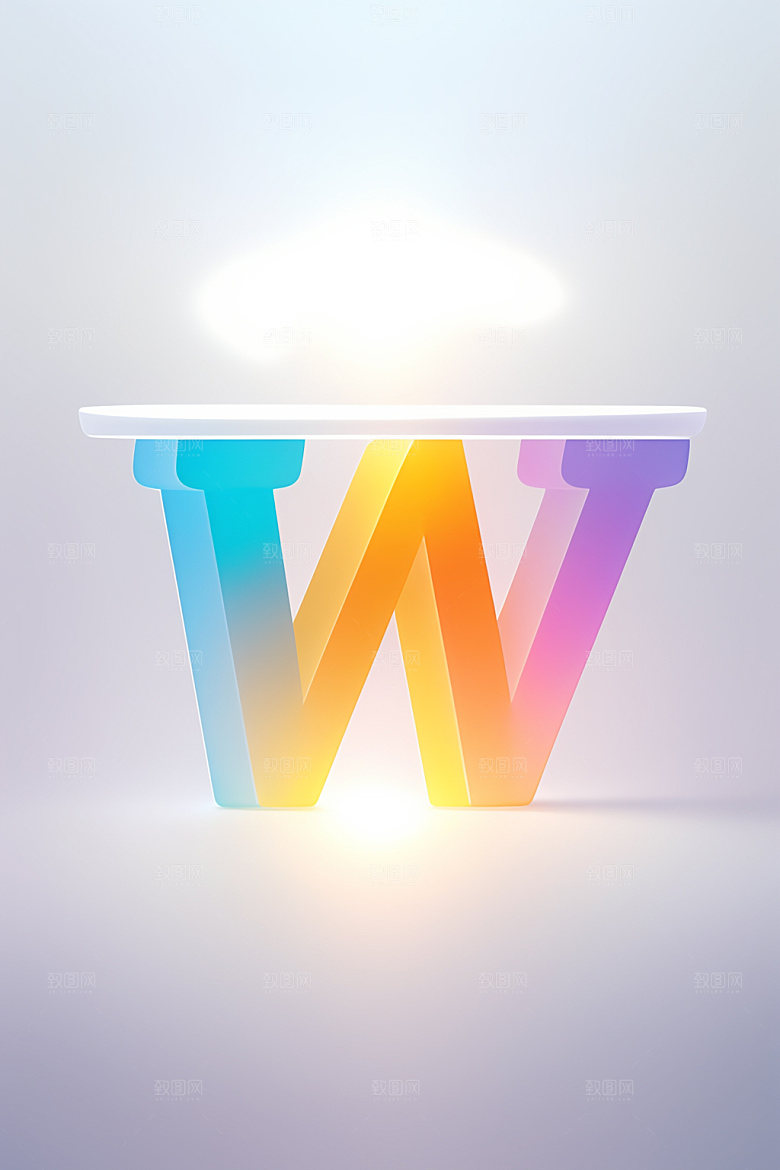 磨砂玻璃字母创意立体艺术字
