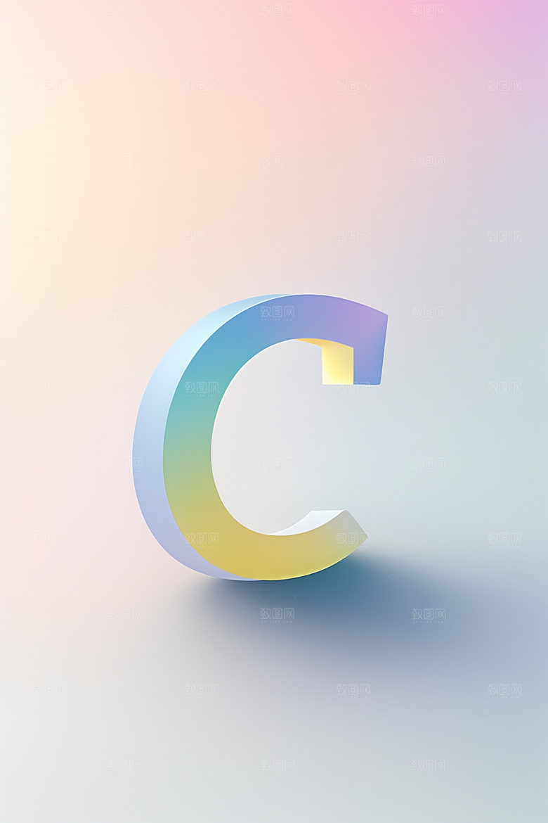 磨砂玻璃字母立体质感艺术字