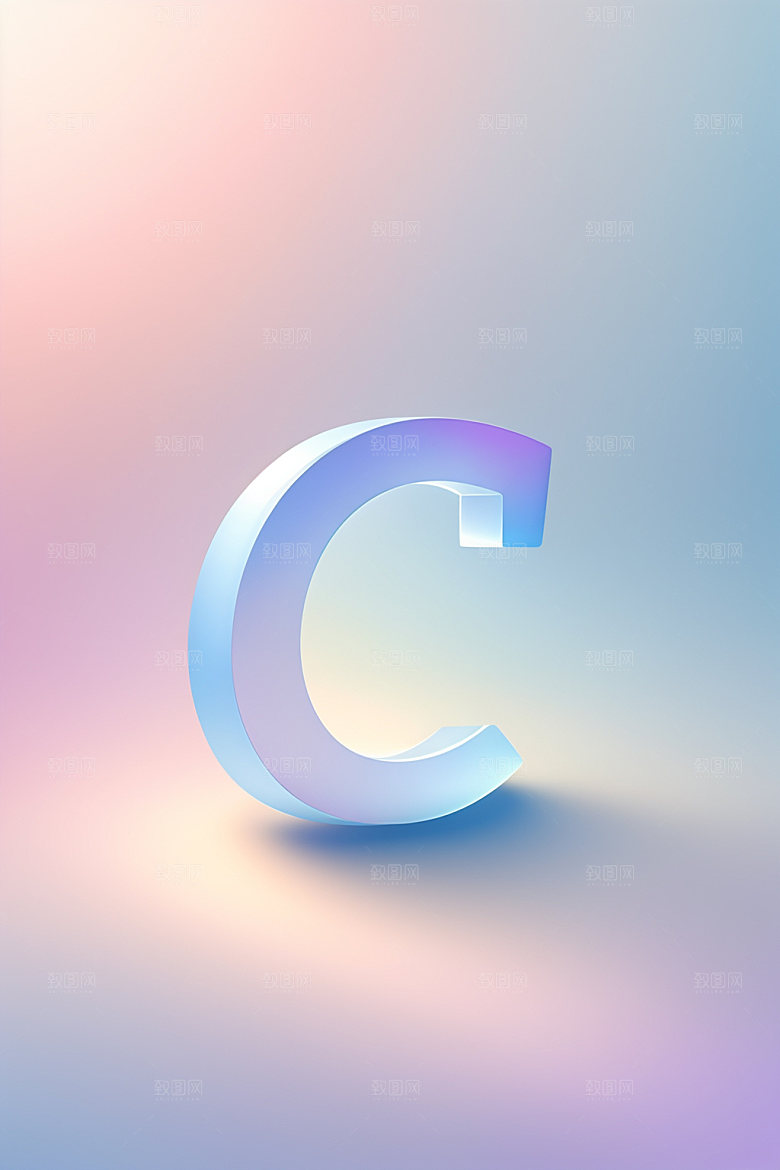 磨砂玻璃字母彩色英文艺术字