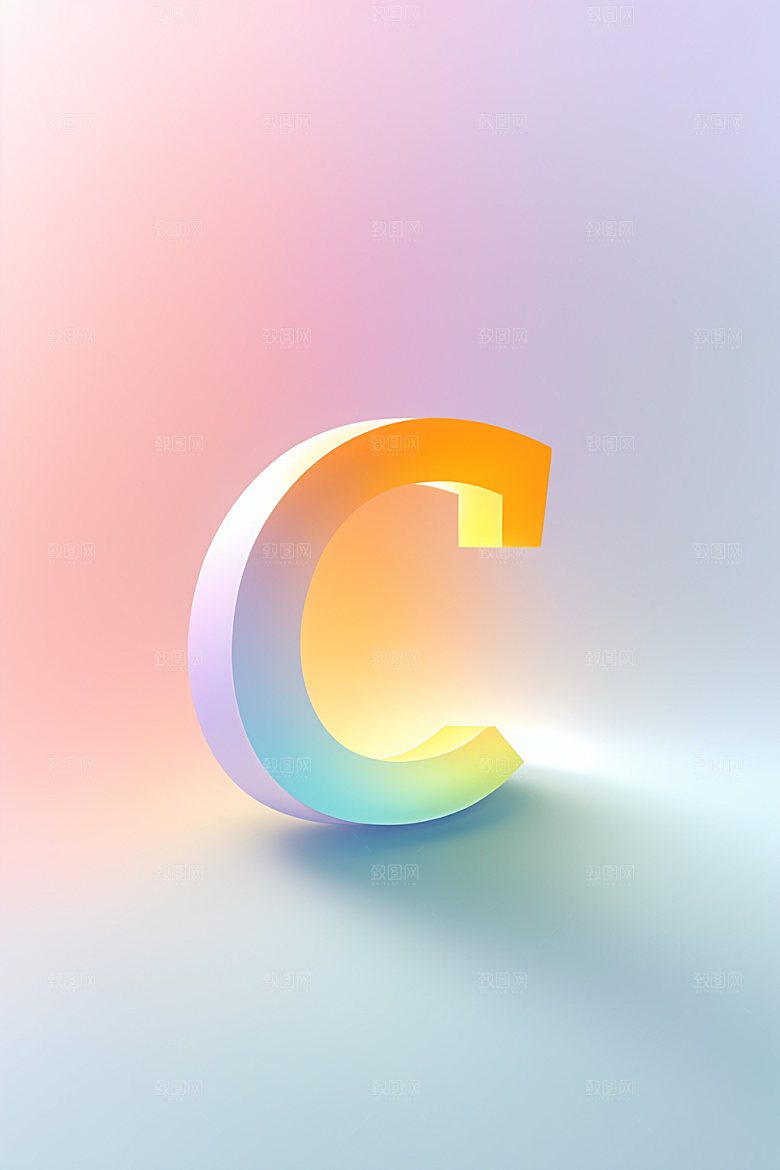 磨砂玻璃字母英文创意艺术字