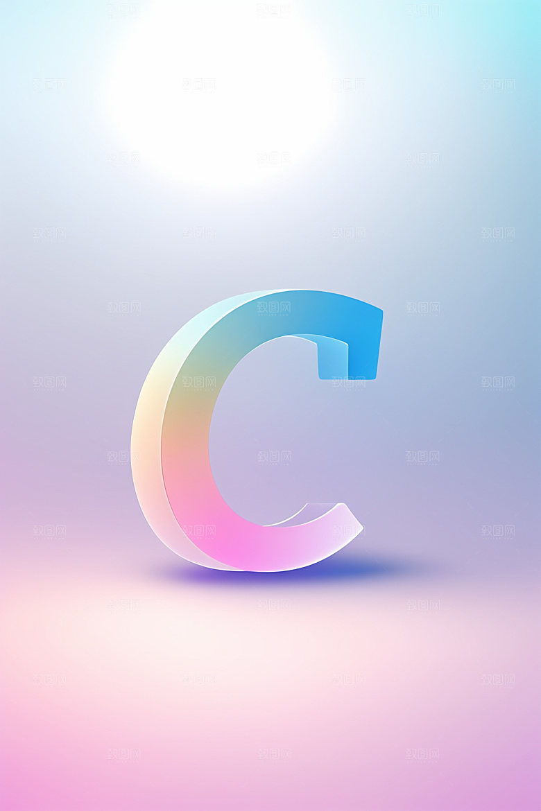 磨砂玻璃字母3D英文艺术字