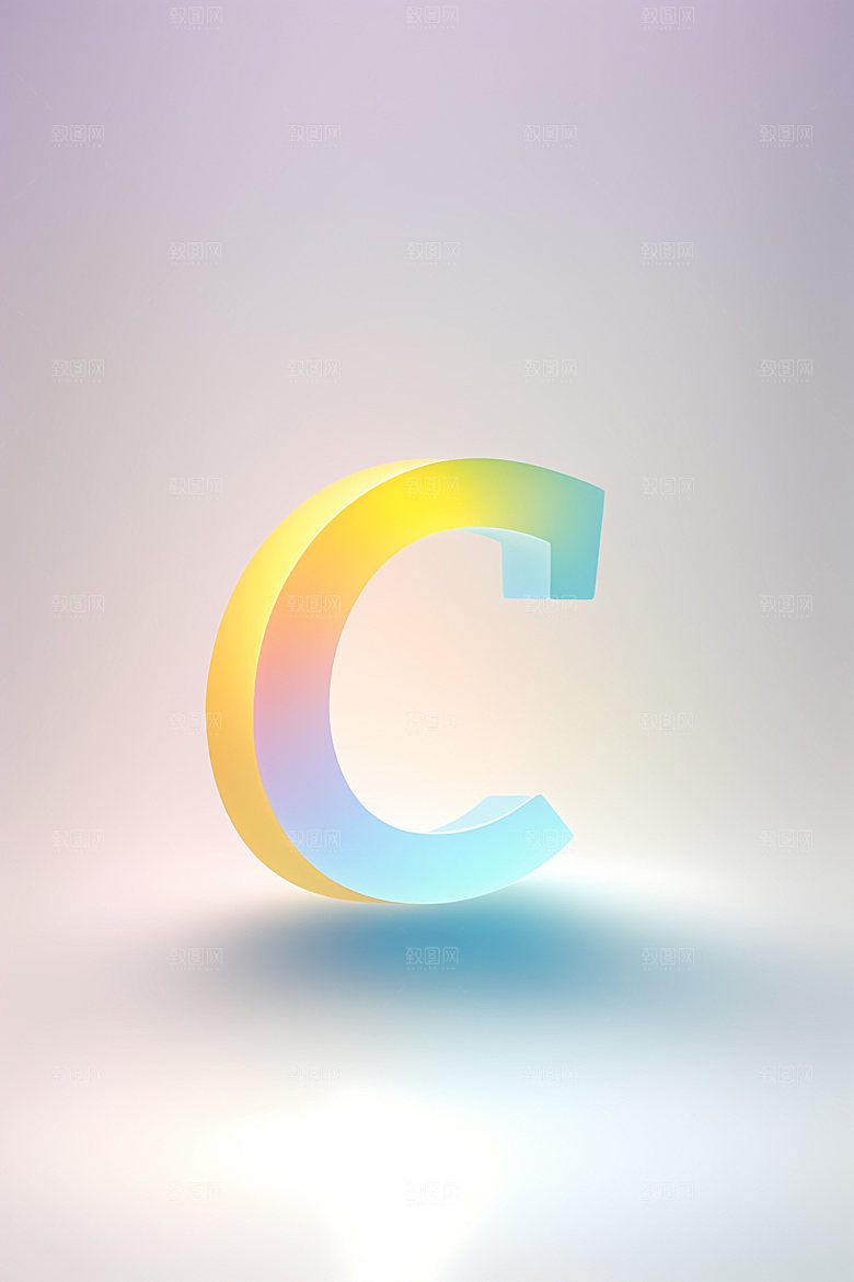 磨砂玻璃字母创意英文艺术字