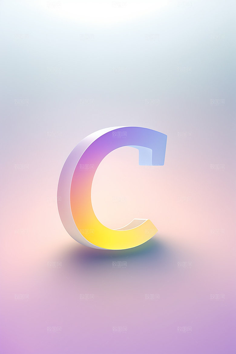 磨砂玻璃字母创意质感艺术字