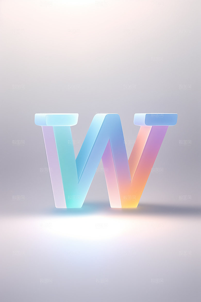 磨砂玻璃字母创意通透艺术字