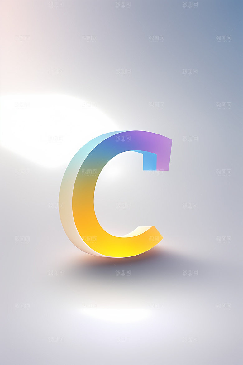 磨砂玻璃字母3D英文艺术字
