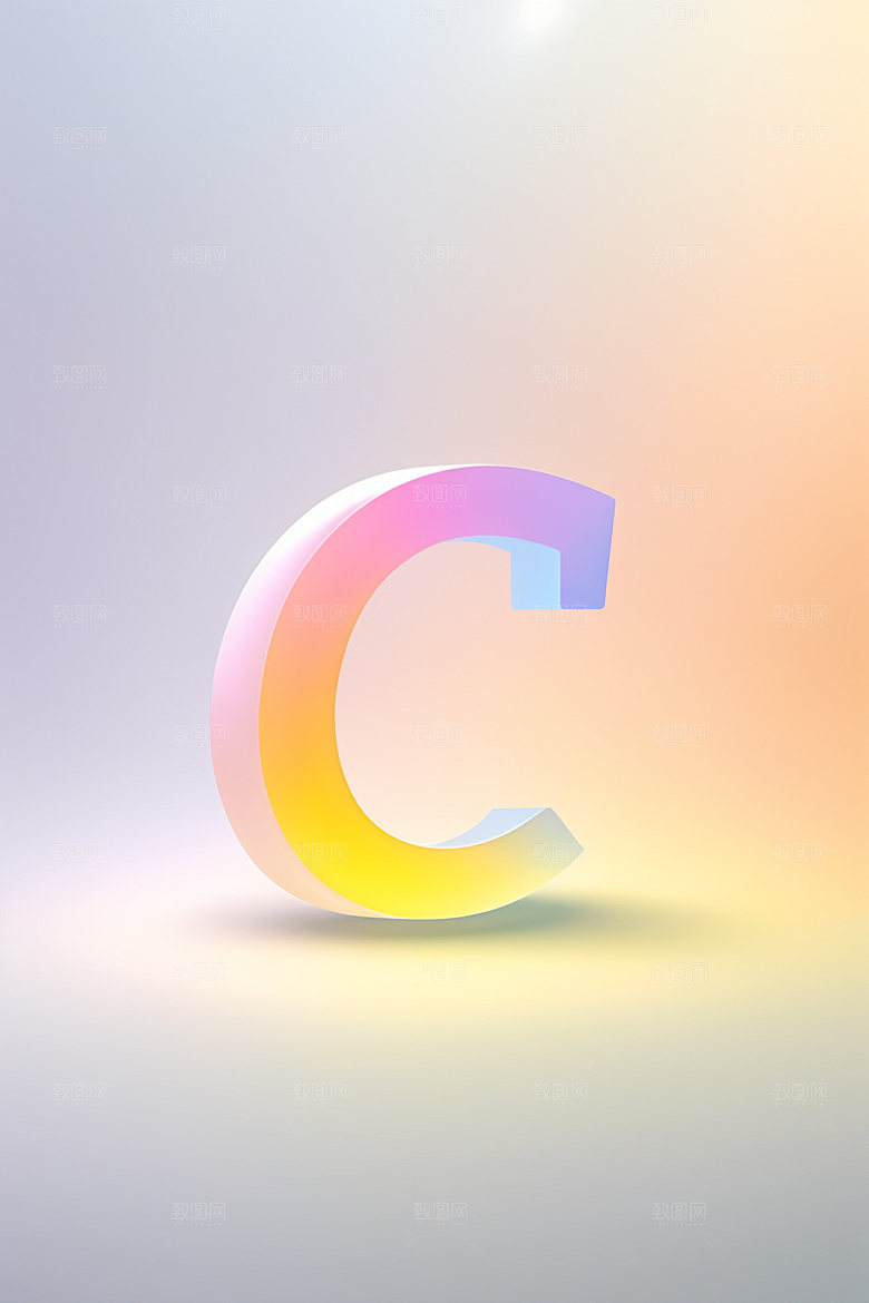 磨砂玻璃字母立体彩色艺术字
