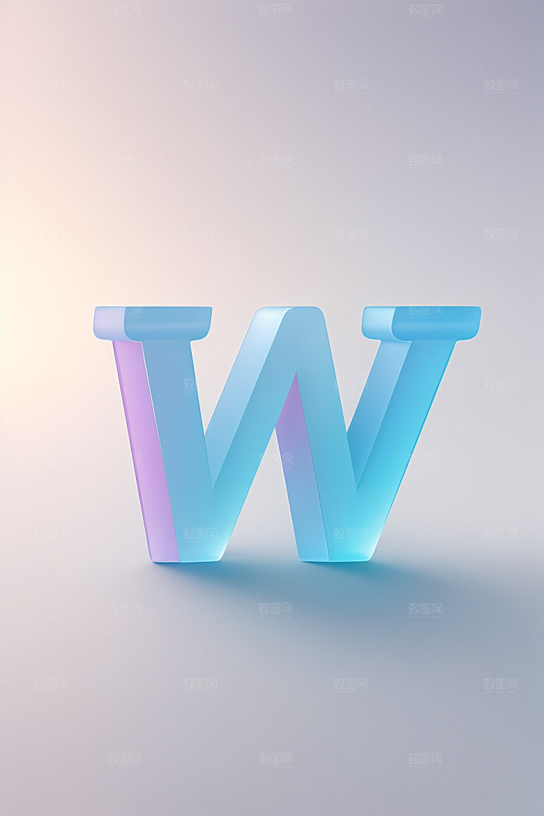 磨砂玻璃字母创意立体艺术字