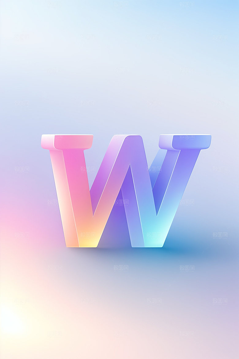 磨砂玻璃字母立体创意艺术字