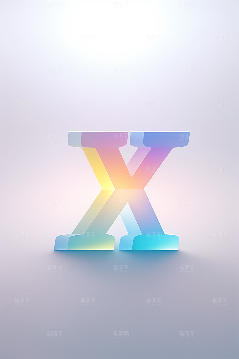 磨砂玻璃字母通透时尚艺术字
