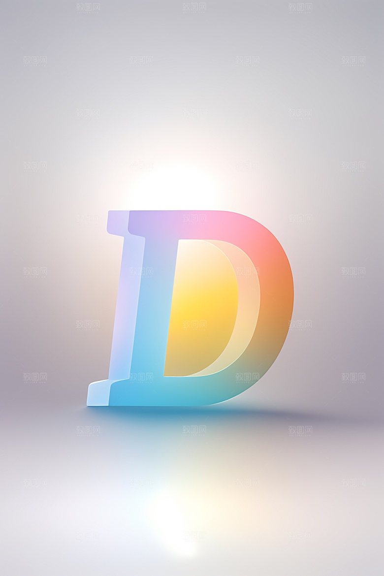 磨砂玻璃字母3D时尚艺术字
