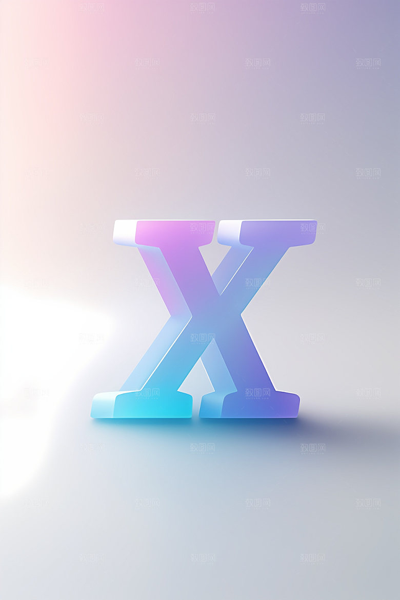 磨砂玻璃字母通透时尚艺术字