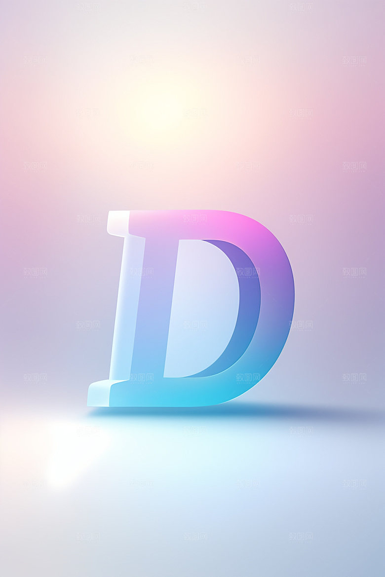 磨砂玻璃字母3D立体艺术字