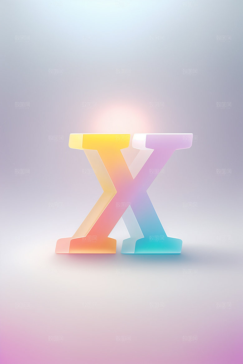 磨砂玻璃字母立体英文艺术字