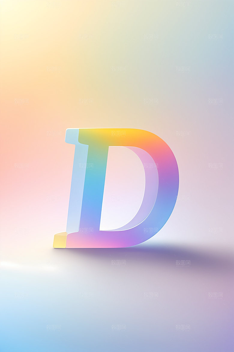 磨砂玻璃字母3D英文艺术字