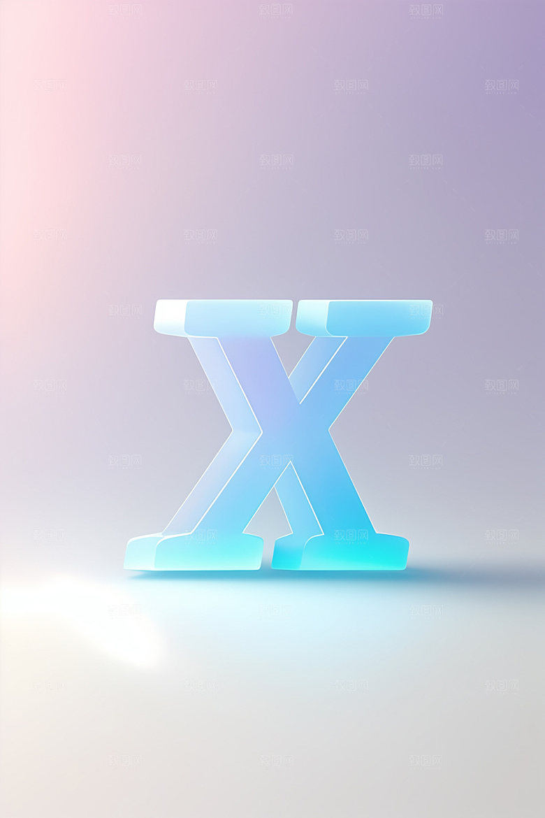 磨砂玻璃字母彩色立体艺术字