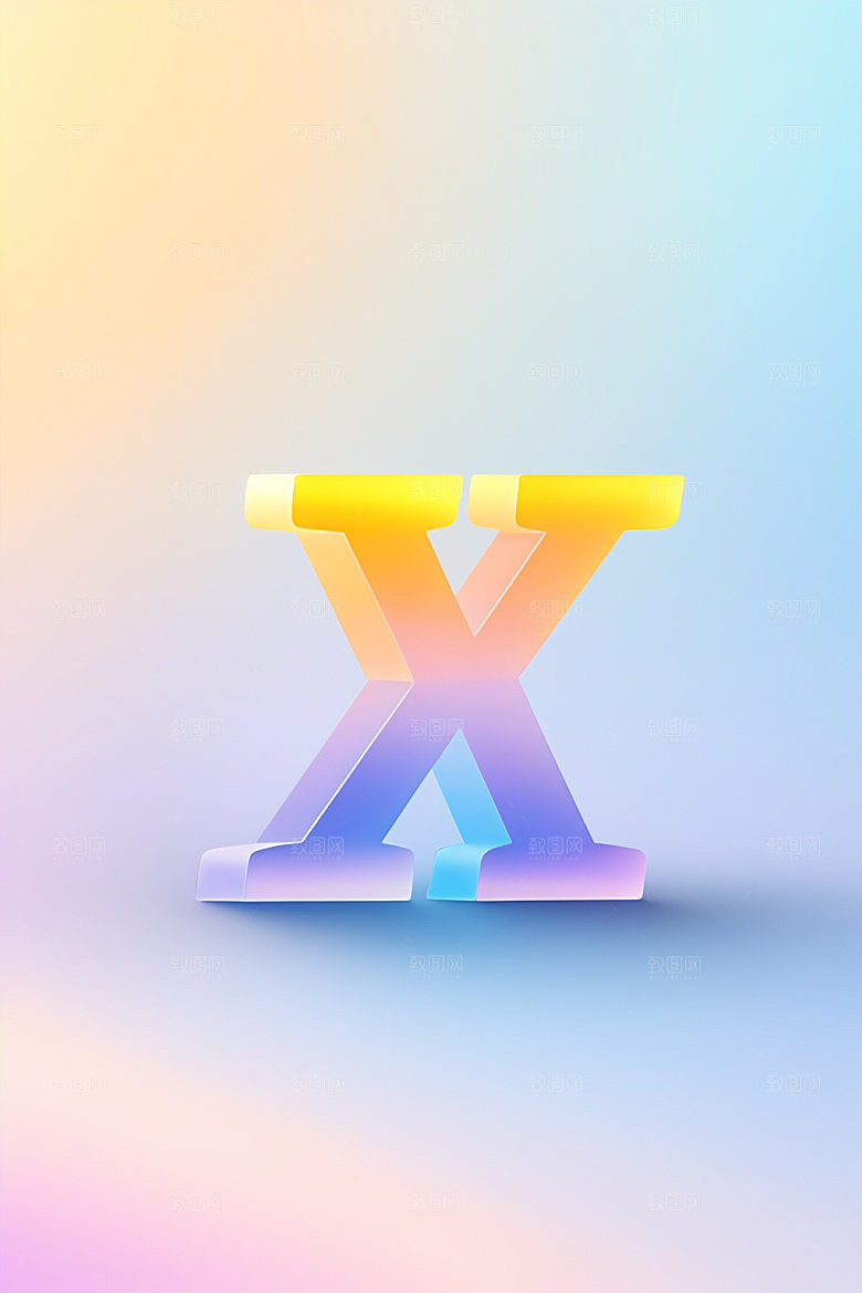 磨砂玻璃字母创意立体艺术字