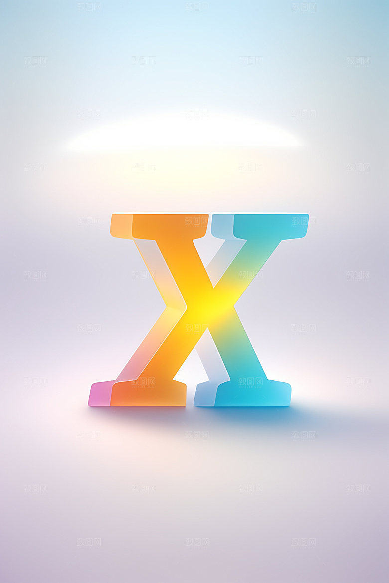 磨砂玻璃字母通透时尚艺术字