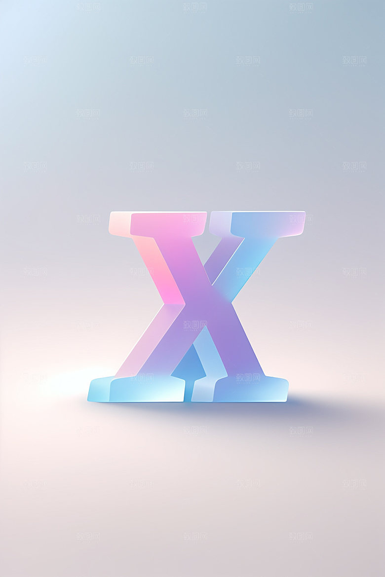 磨砂玻璃字母立体创意艺术字