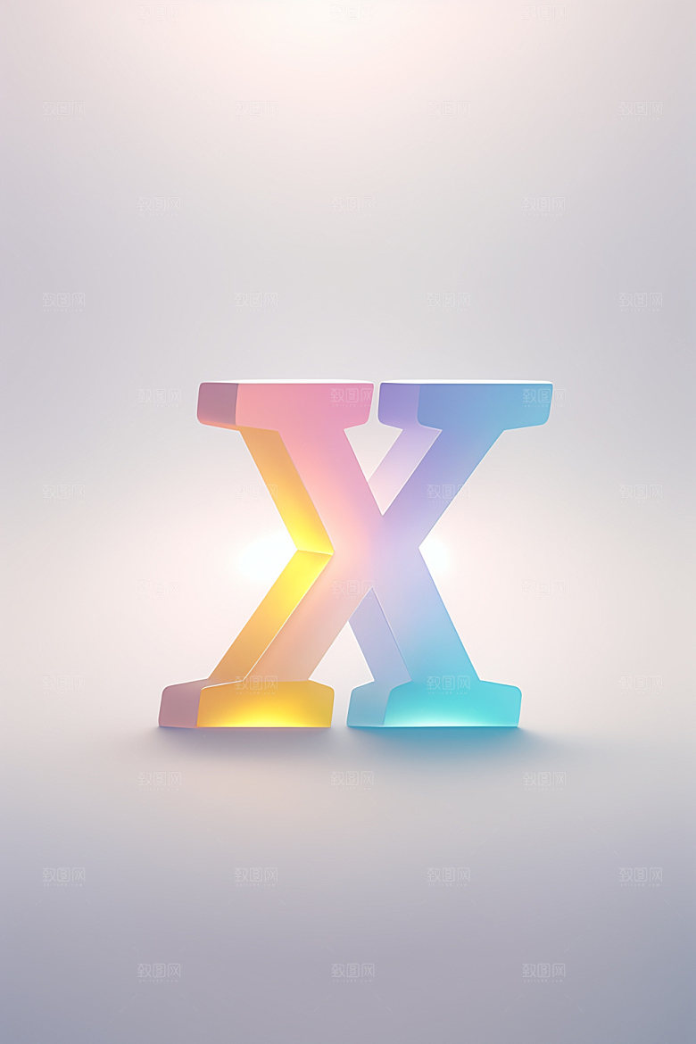 磨砂玻璃字母立体清爽艺术字